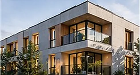 Mehrfamilienhaus mit Balkonen